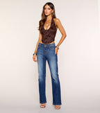 Top Corset de Punto Flocado Flirty Texture