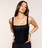 Top Bustier de Encaje Lace Attitude