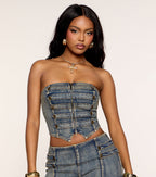 Top Tubo de Denim con Botones Rebel Routine