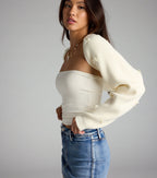 Bolero de punto con lazos Cute But Casual