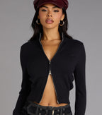 Jersey de cuello chimenea con cremallera Layer Check
