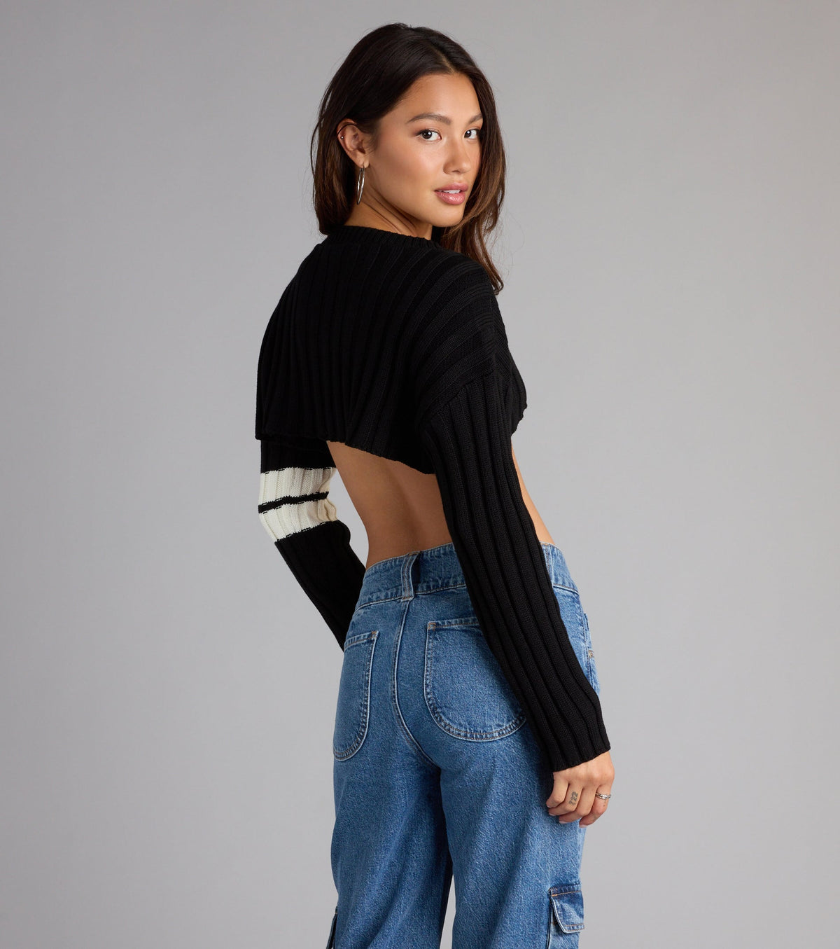 Jersey corto de punto con estilo universitario Varsity Vibes