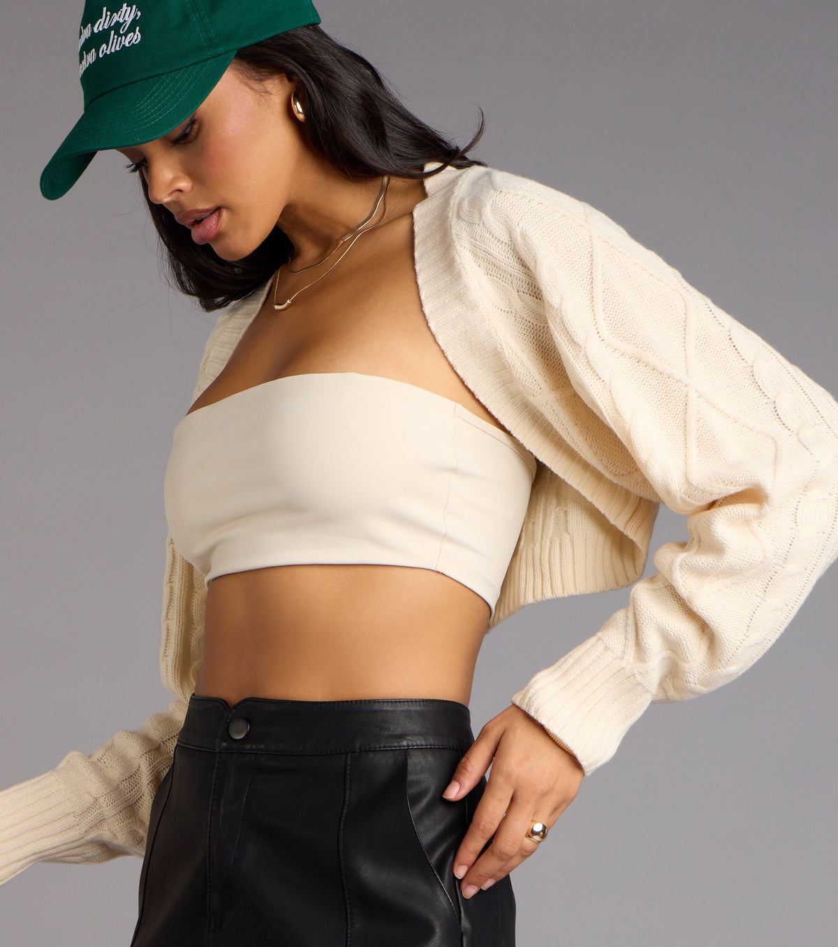 Bolero acogedor de punto de ochos Wrapped In Cozy