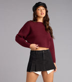 Jersey corto elegante con escote barco Everyday Chic