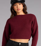 Jersey corto elegante con escote barco Everyday Chic