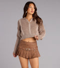 Jersey de punto de ochos con cuello camisero Cuddle Up