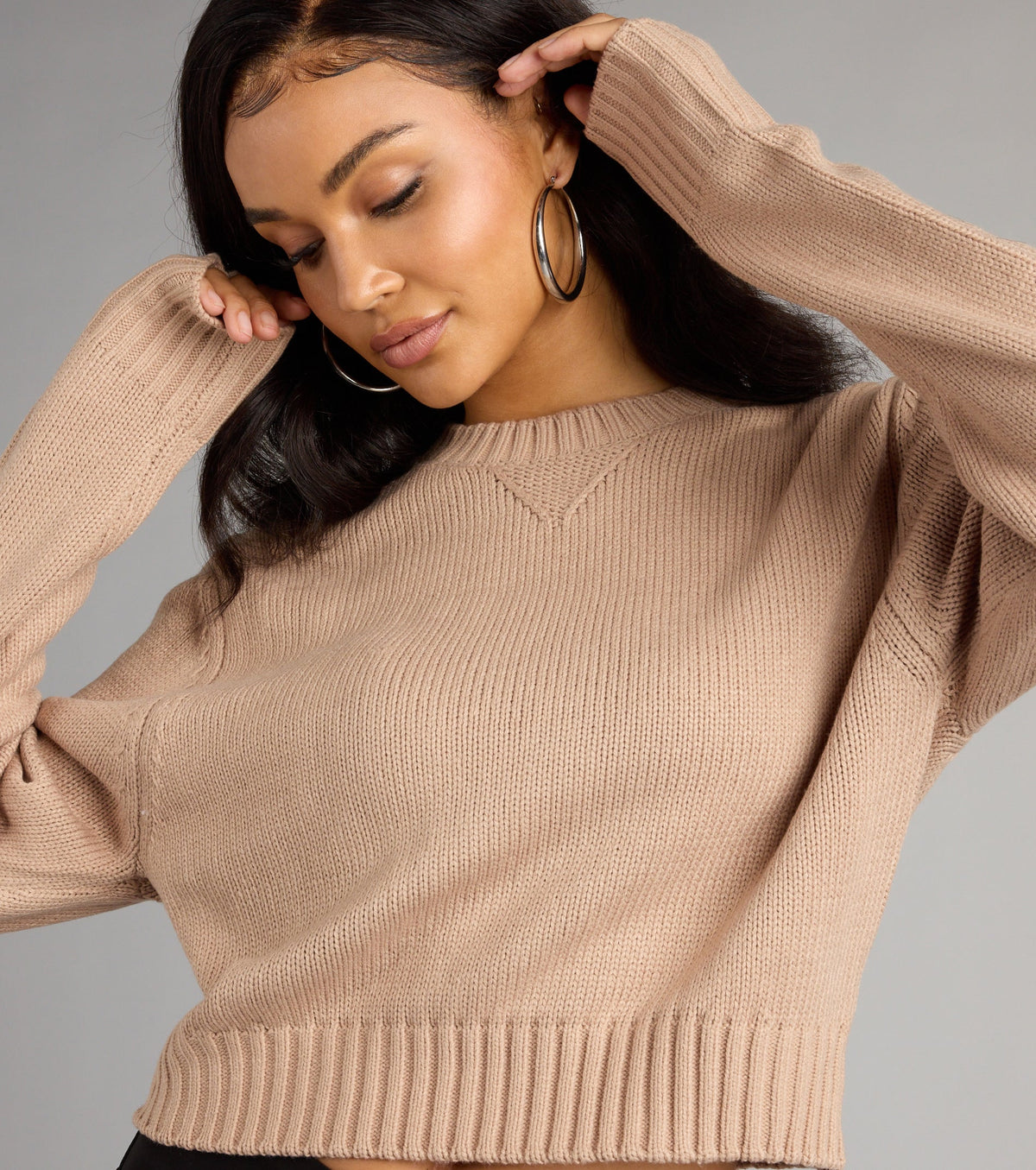 Jersey de punto de cuello redondo Cozy Agenda