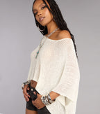 Top Poncho con Hombros Descubiertos Breezy