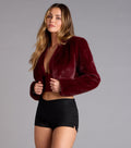 Chaqueta Corta de Pelo Sintético Drama