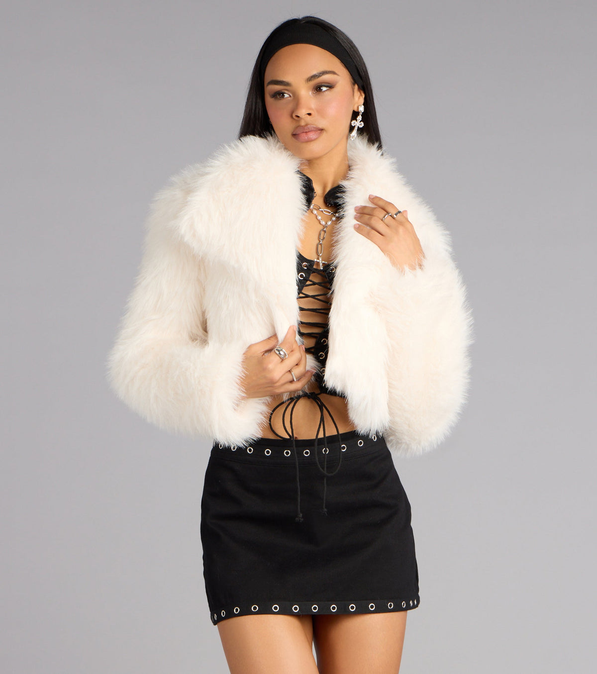 Chaqueta Corta de Pelo Sintético Gran Drama