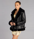 Chaqueta Moto Oversize de Pelo Sintético Cold Chic