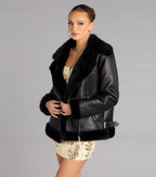 Chaqueta Moto Oversize de Pelo Sintético Cold Chic