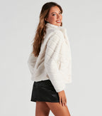 Chaqueta Corta de Pelo Sintético