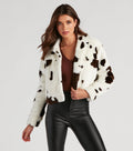 Chaqueta con Estampado de Vaca