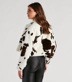 Chaqueta con Estampado de Vaca
