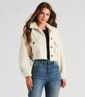 Chaqueta Corta de Sherpa Sintética Osito