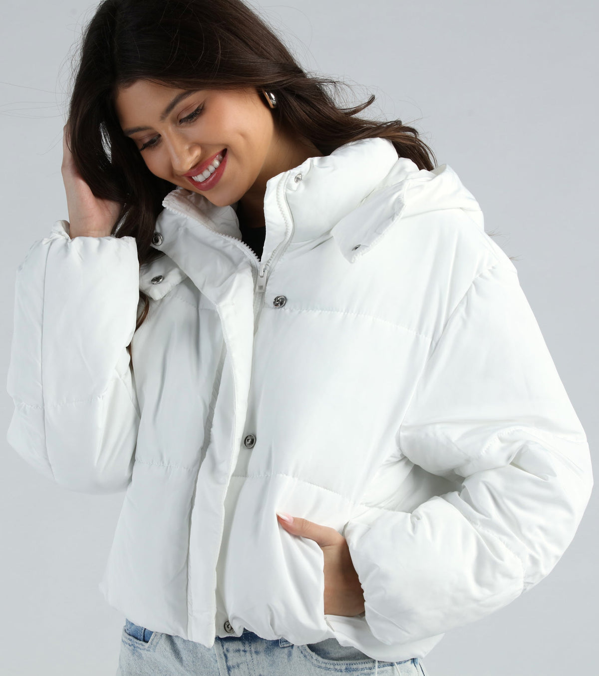 Chaqueta Acolchada con Capucha