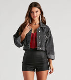 Chaqueta Vaquera con Flecos de Pedrería Rocker Chic