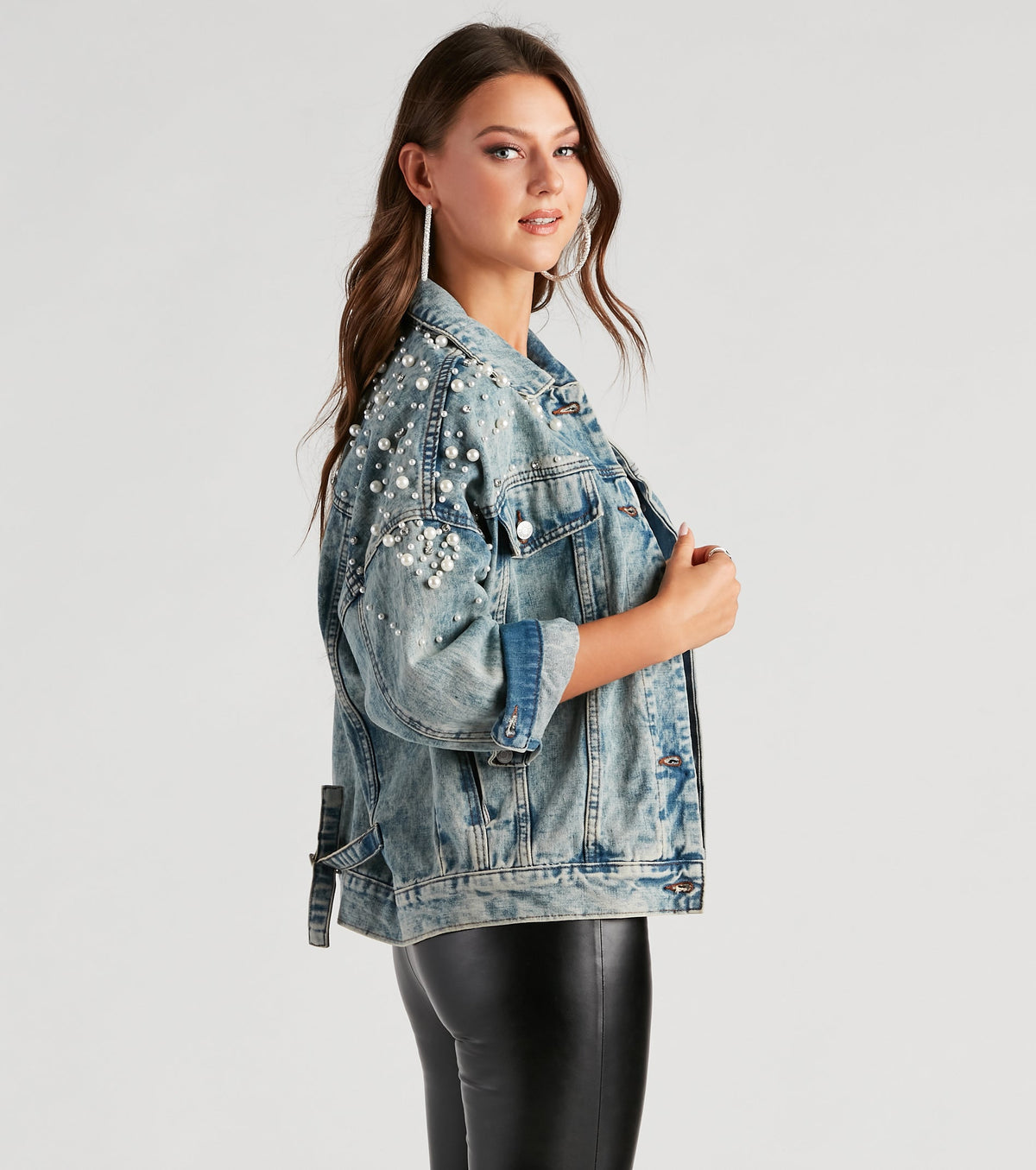 Chaqueta Vaquera con Perlas y Pedrería Nina