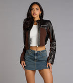 Chaqueta Moto de Cuero Sintético Dial
