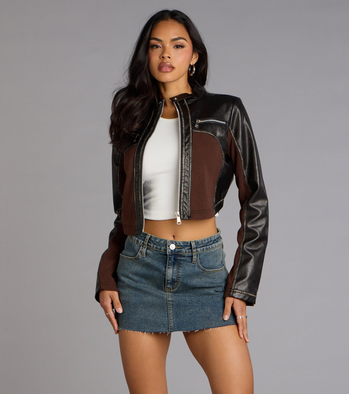 Chaqueta Moto de Cuero Sintético Dial