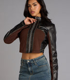 Chaqueta Moto de Cuero Sintético Dial