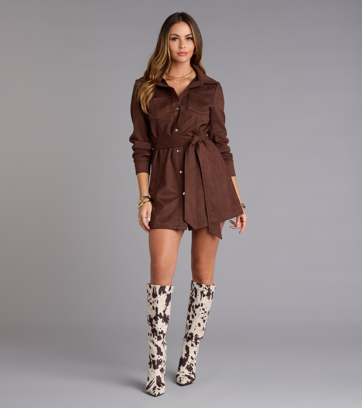 Chaqueta Trench de Ante Sintética Luxe