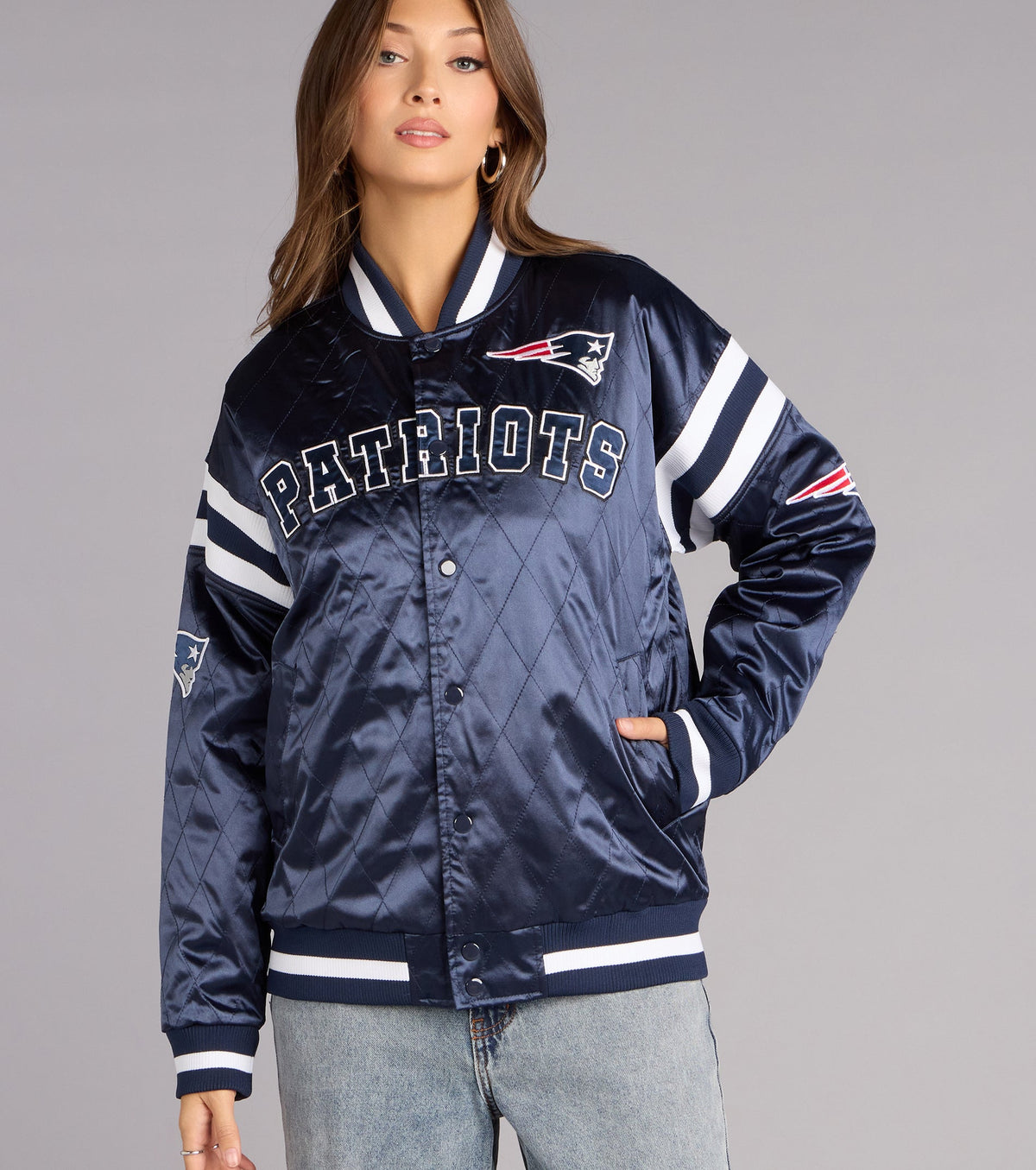 Cazadora Bomber NFL New England Ultra Game