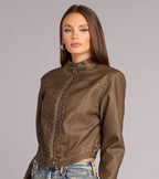Chaqueta de Cuero Sintético Off Duty Cool