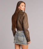 Chaqueta de Cuero Sintético Off Duty Cool