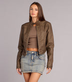 Chaqueta de Cuero Sintético Off Duty Cool