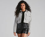 Chaqueta Corta de Estilo Preppy