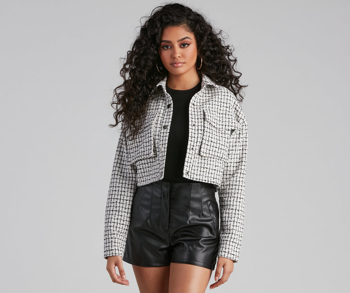 Chaqueta Corta de Estilo Preppy