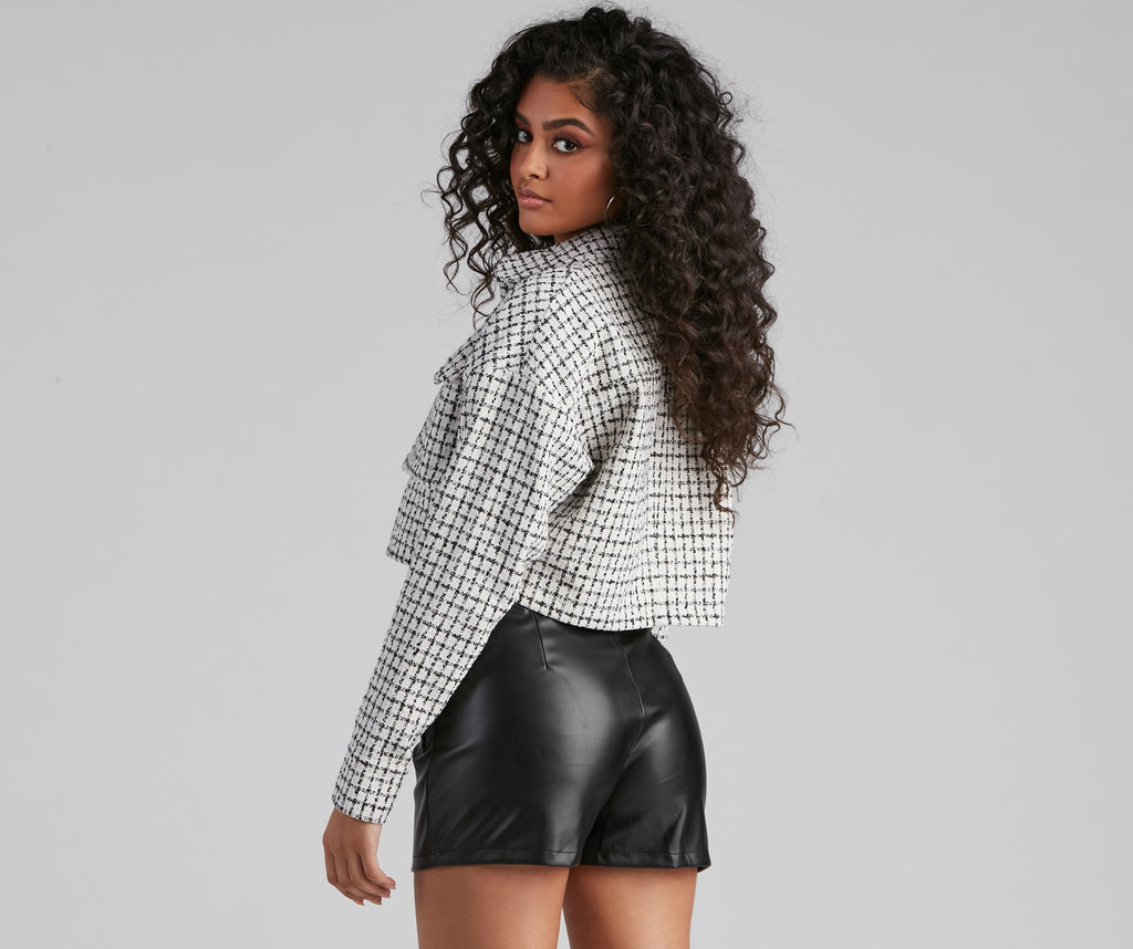 Chaqueta Corta de Estilo Preppy
