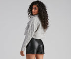 Chaqueta Corta de Estilo Preppy