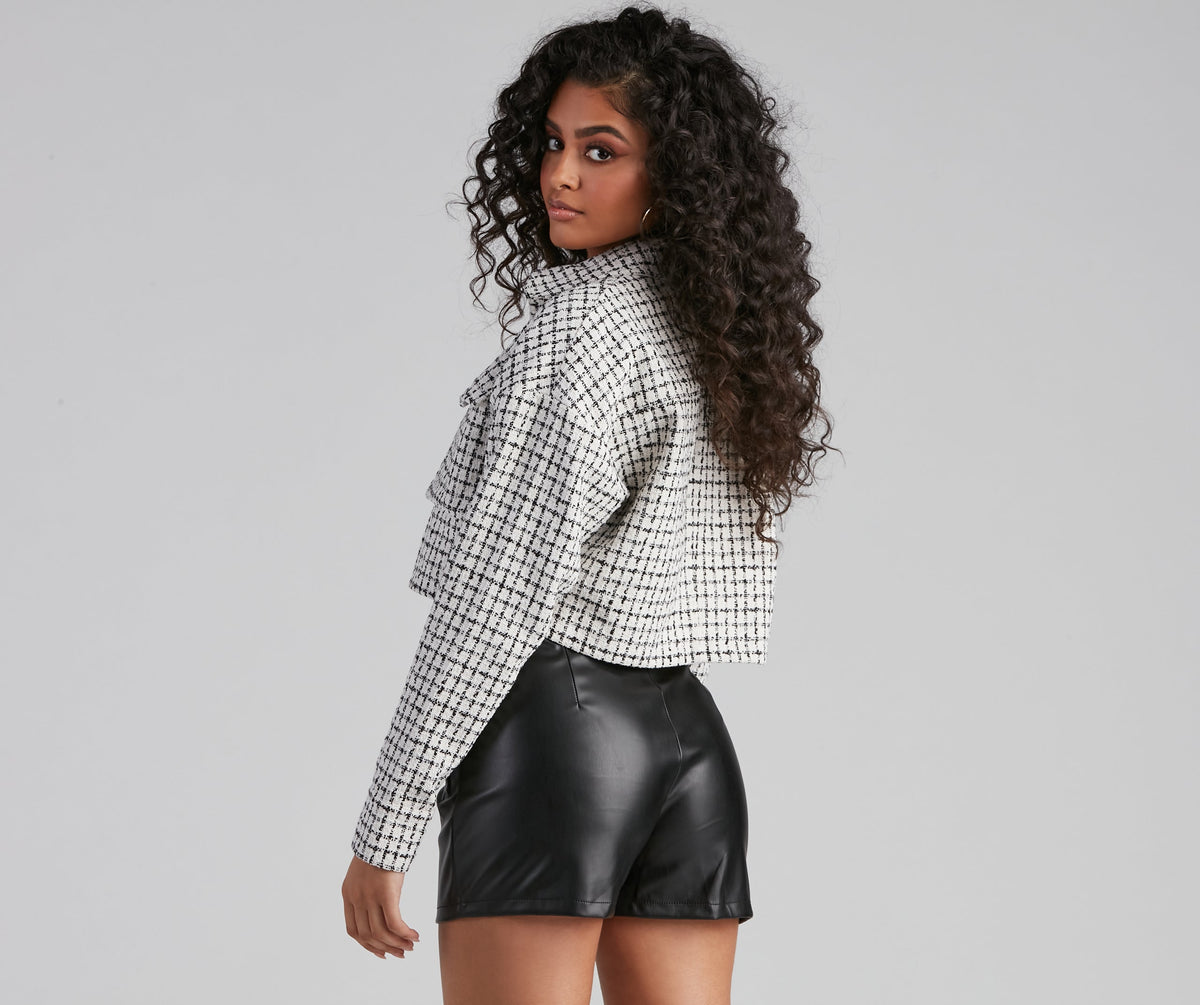 Chaqueta Corta de Estilo Preppy