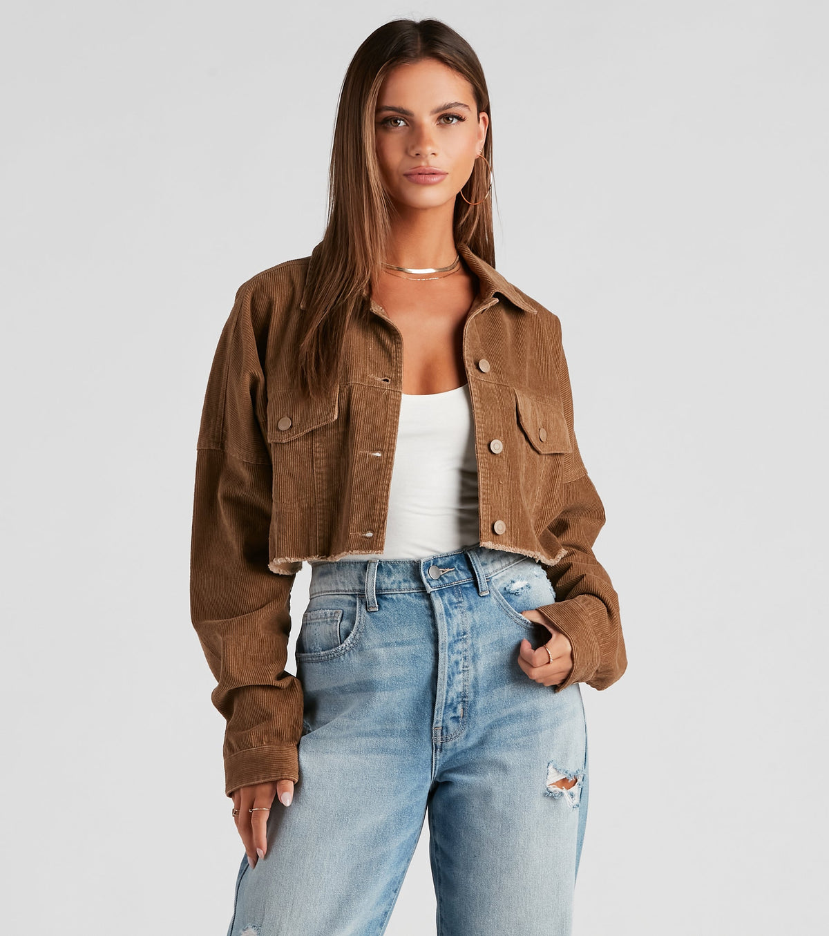 Chaqueta Corta de Pana Recorre los pasillos
