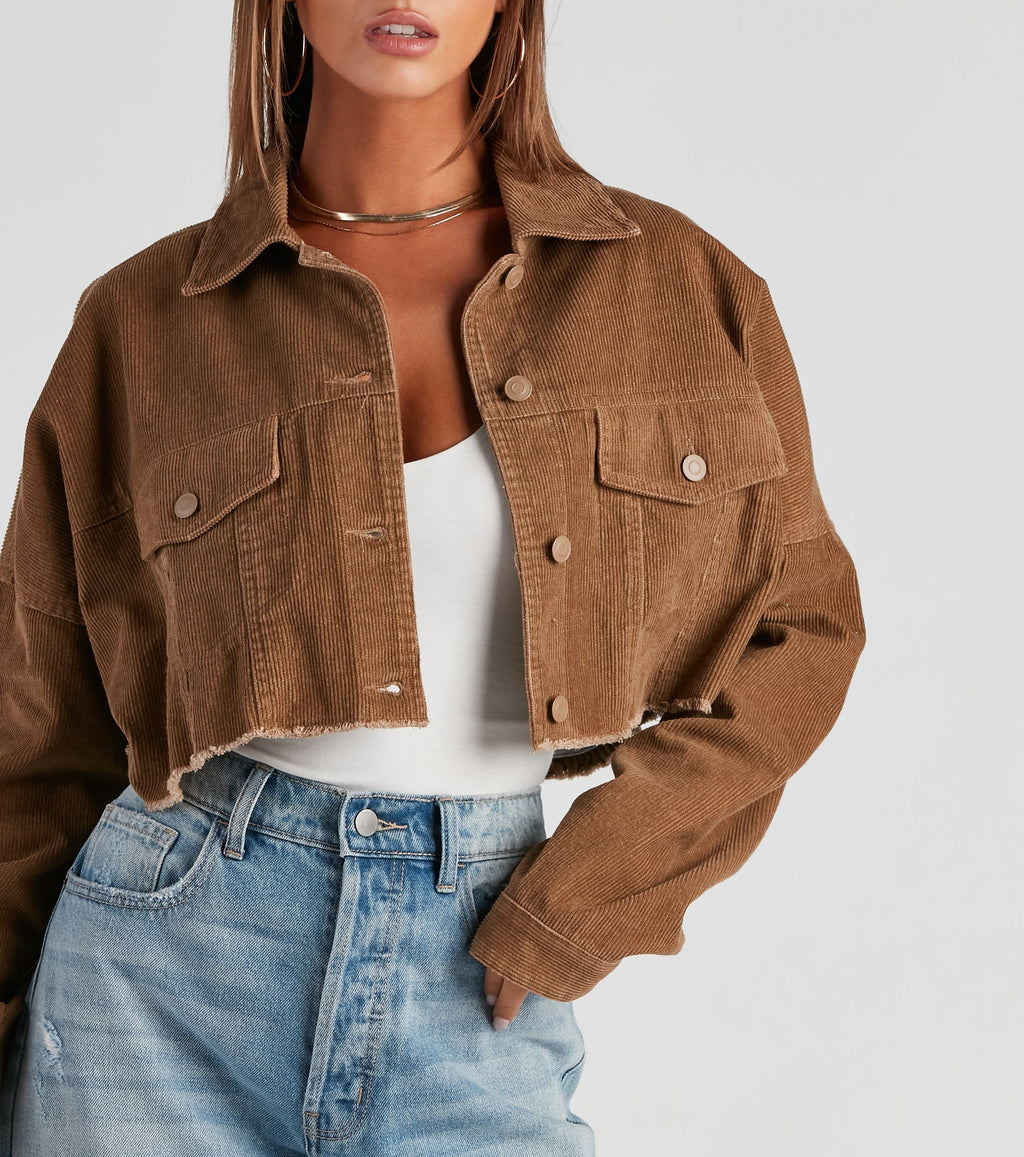 Chaqueta Corta de Pana Recorre los pasillos