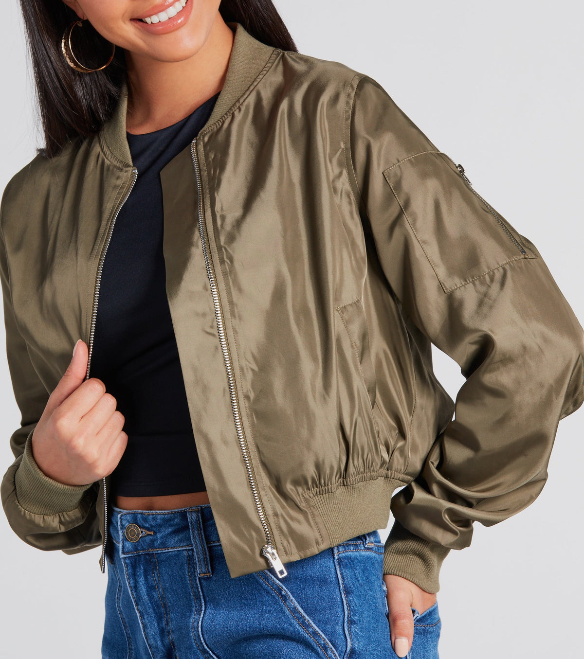 Cazadora Bomber Tejida