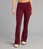 Pantalones Acampanados de Punto Acanalado Chill Time