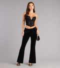 Pantalones Acampanados de Terciopelo con Pinzas Velvet