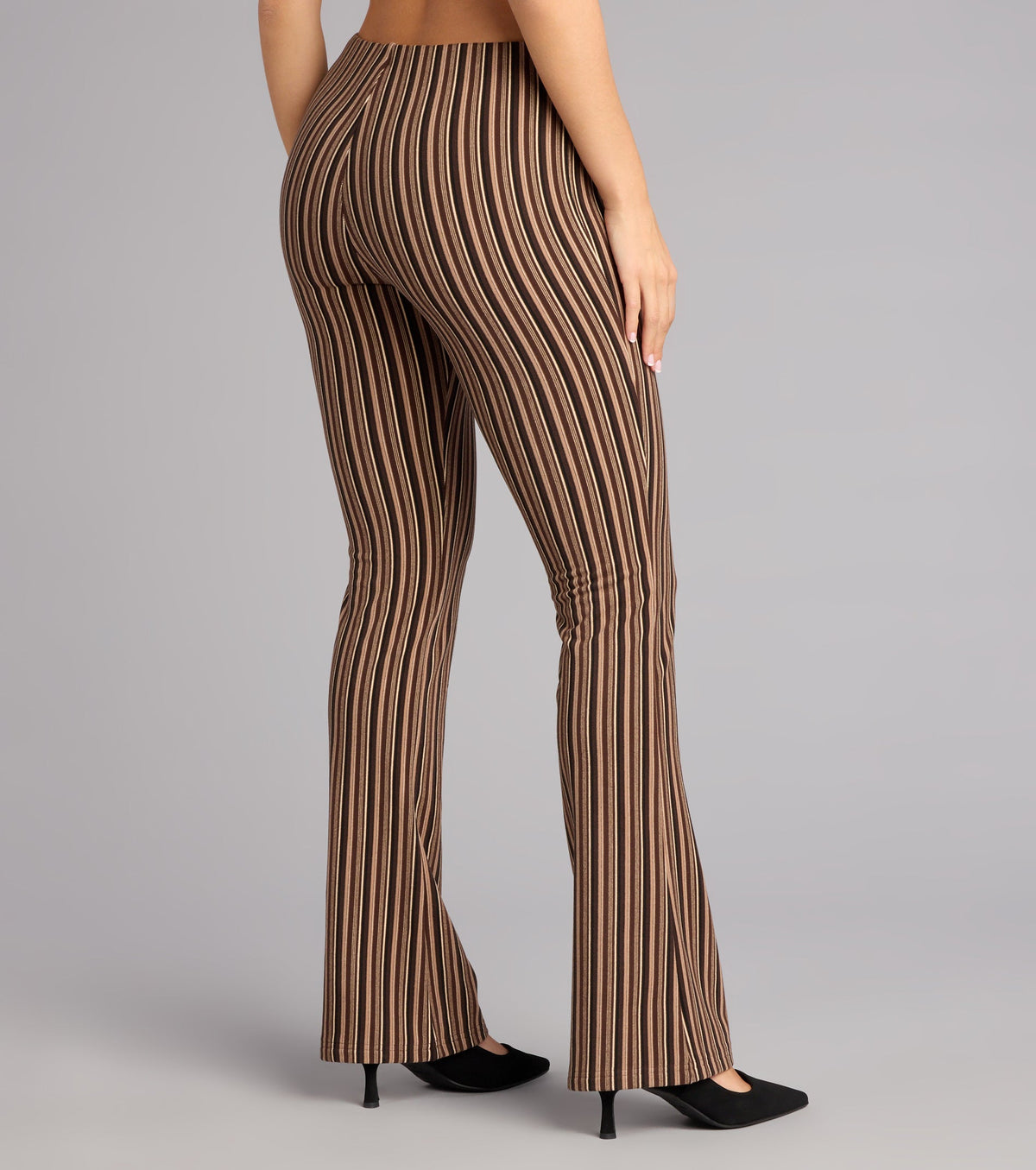 Pantalones Acampanados de Rayas Retro Remix