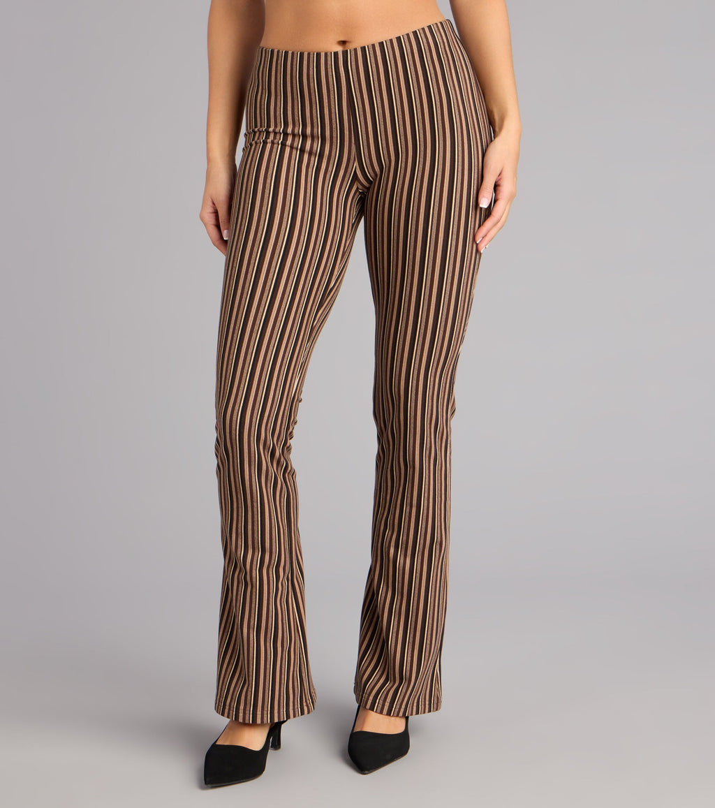 Pantalones Acampanados de Rayas Retro Remix