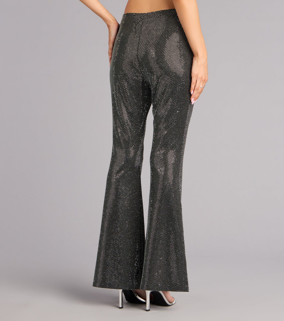 Pantalones Acampanados con Pedreria
