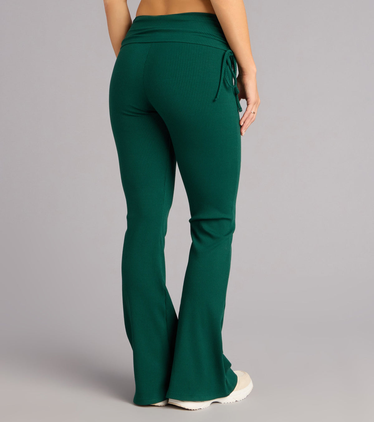 Pantalones Acampanados de Punto Acanalado Goals