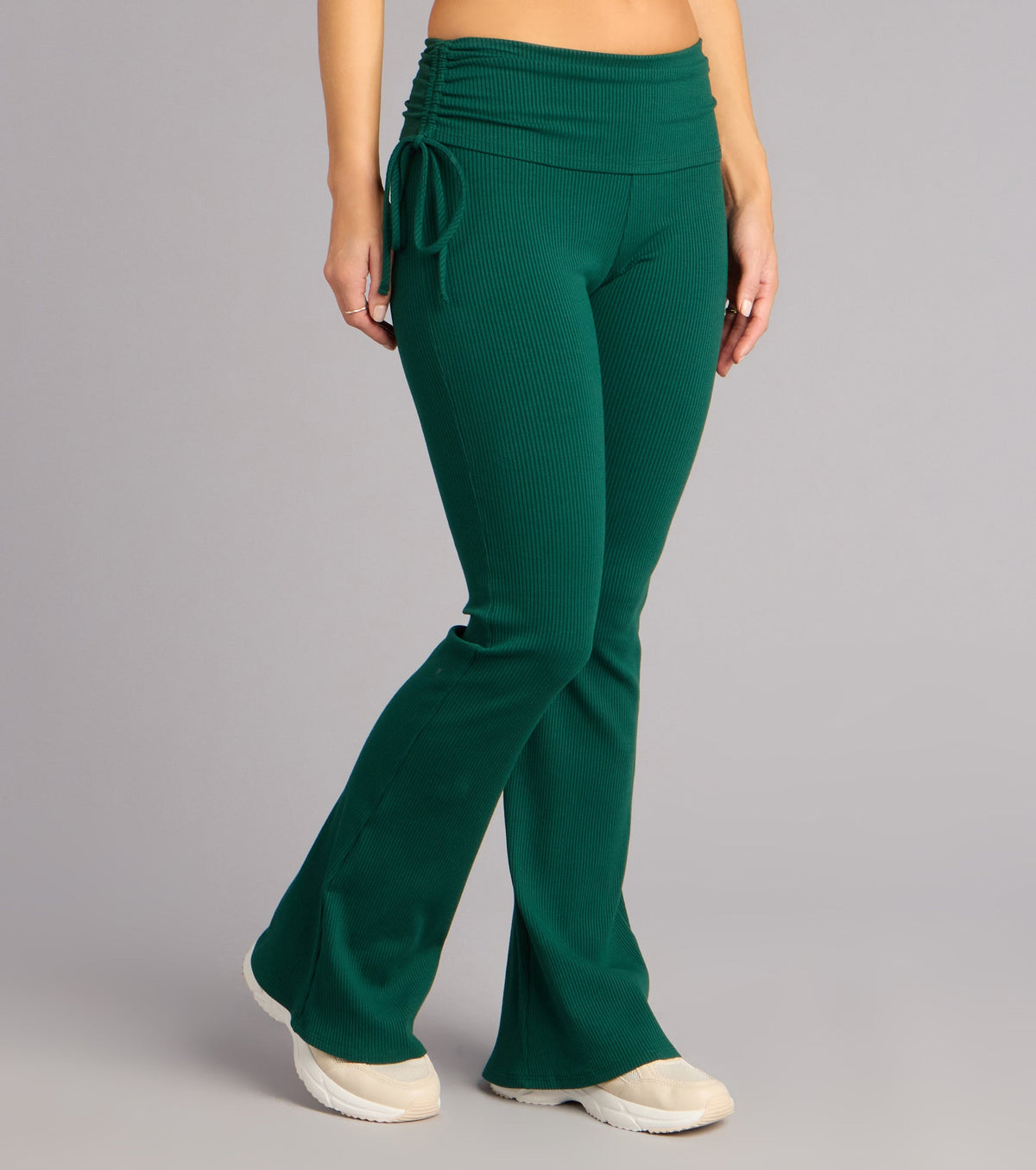 Pantalones Acampanados de Punto Acanalado Goals