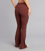 Pantalones Acampanados de Punto Acanalado Chill Time