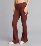 Pantalones Acampanados de Punto Acanalado Chill Time