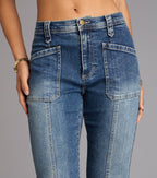 Pantalones Vaqueros Acampanados de Tiro Medio Street Flare