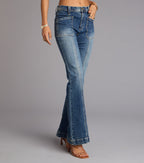 Pantalones Vaqueros Acampanados de Tiro Medio Street Flare